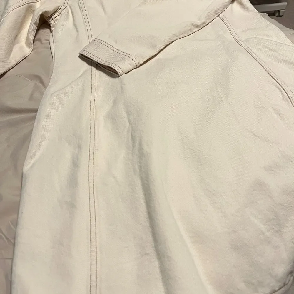 J. Crew Cream Long Sleeve Shirt Dress